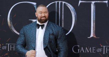 Hafthor Julius Bjornsson arrives for the premiere of the final season of "Game of Thrones" at Radio City Music Hall in New York, U.S., April 3, 2019. (Reuters Photo)
