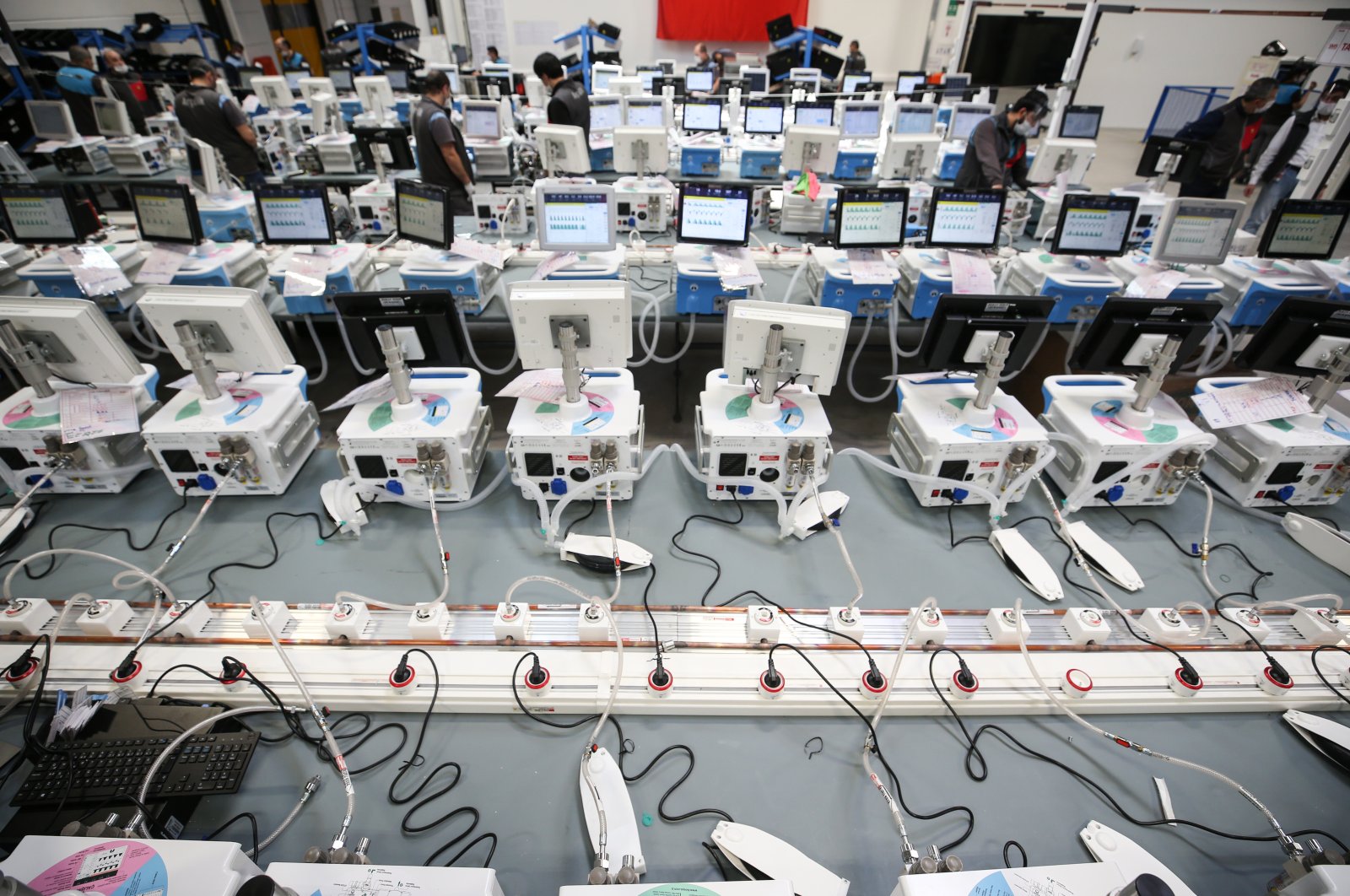 Domestically produced ventilators at an Arçelik factory located in Çerkezköy, Istanbul, April 28, 2020. (AA Photo)