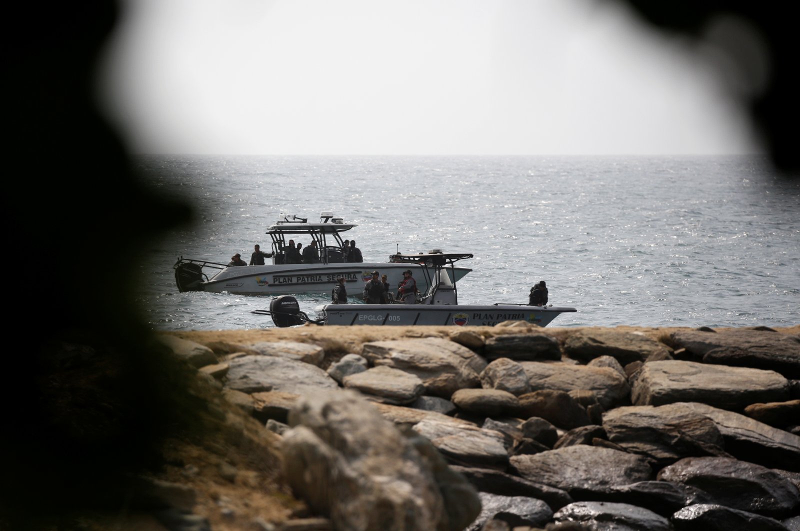 Venezuelan security forces boats are seen after Venezuela's government announced a failed "mercenary" incursion, in Macuto, Venezuela, May 3, 2020. (Reuters Photo)