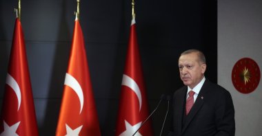President Recep Tayyip Erdoğan speaks following a Cabinet meeting, Istanbul, May 4, 2020. (AA Photo)