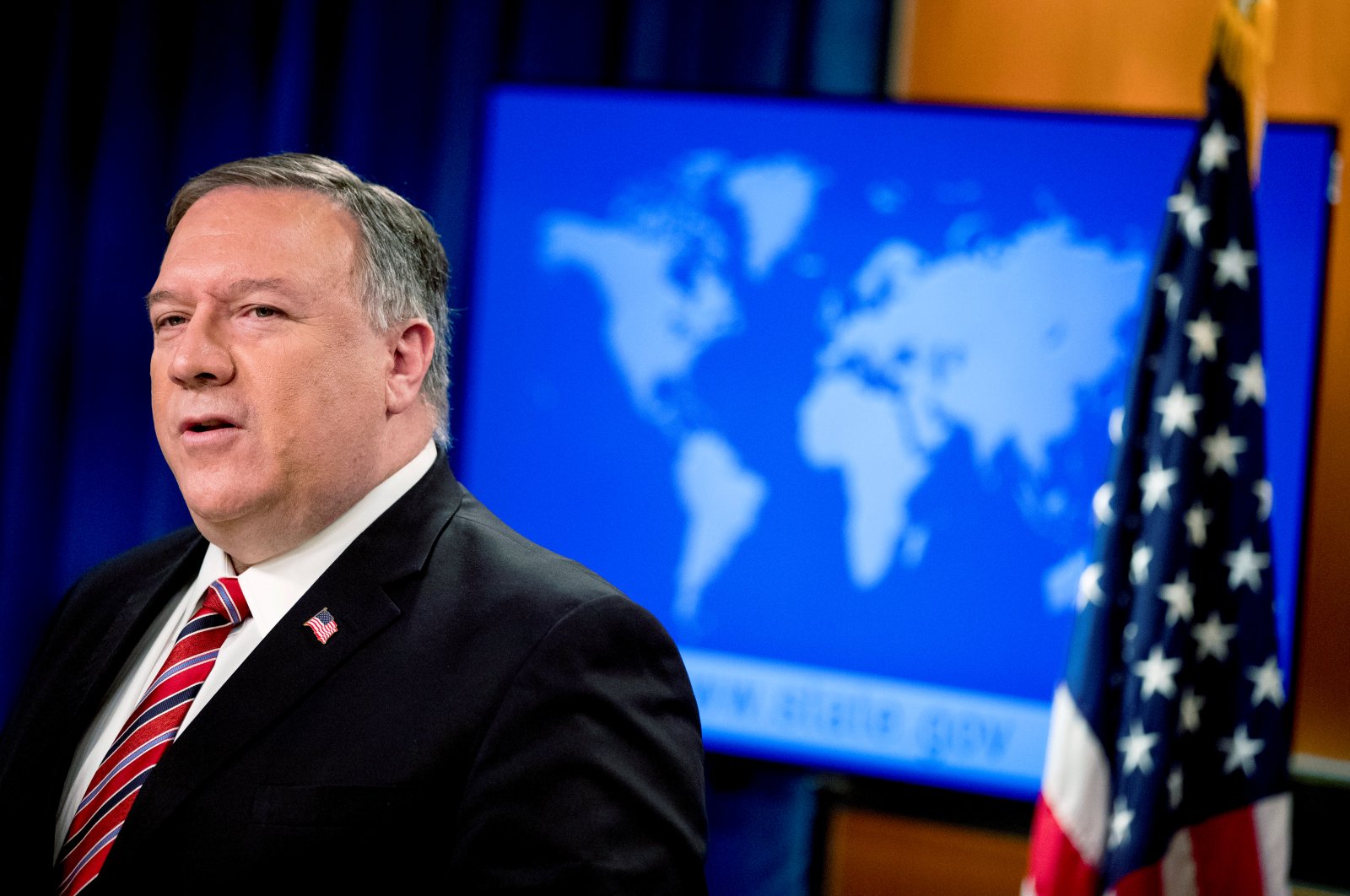 U.S. Secretary of State Mike Pompeo speaks at a news conference at the State Department, in Washington, D.C., U.S., April 29, 2020. (Reuters Photo)