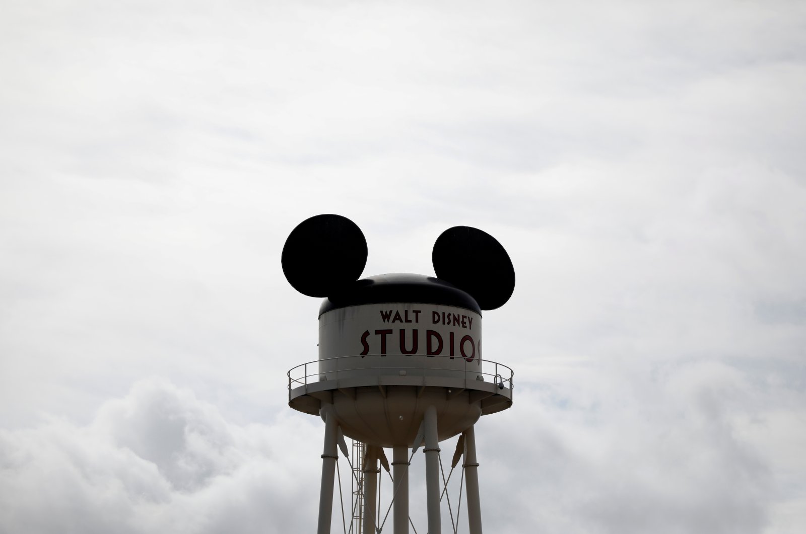 The sign at Walt Disney Studios Park is seen at the entrance of Disneyland Paris, in Marne-la-Vallee, near Paris, France, March 9, 2020.