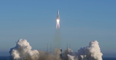 China's new heavy-lift carrier rocket, Long March 5B, takes off from Wenchang Space Launch Center in Wenchang, Hainan Province, China, May 5, 2020. (REUTERS)