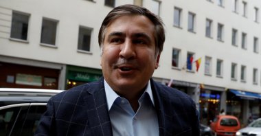 Former Georgian president Mikhail Saakashvili arrives at news conference, Warsaw, Sept. 8, 2017. (REUTERS Photo)