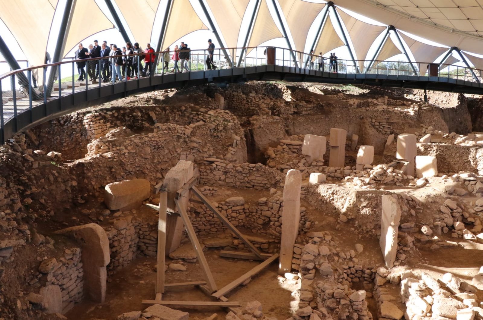 An undated photo of the Göbeklitepe archaeological site, Şanlıurfa, Turkey. (THA Photo)