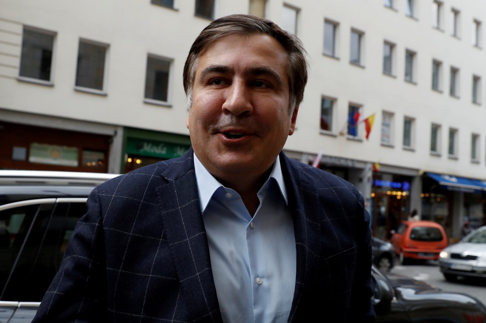 Former Georgian president Mikhail Saakashvili arrives at news conference, Warsaw, Sept. 8, 2017. (REUTERS Photo)