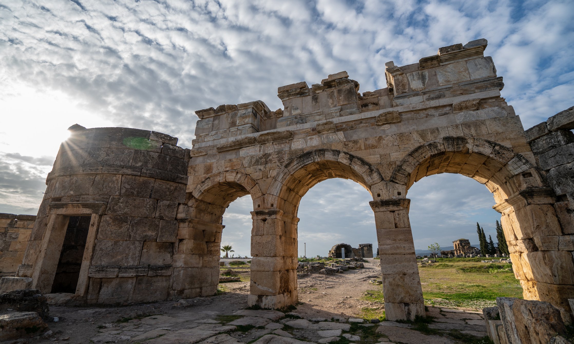 Take a walk through the ruins in Hierapolis before heading to the Antique Pool. (iStock Photo) 