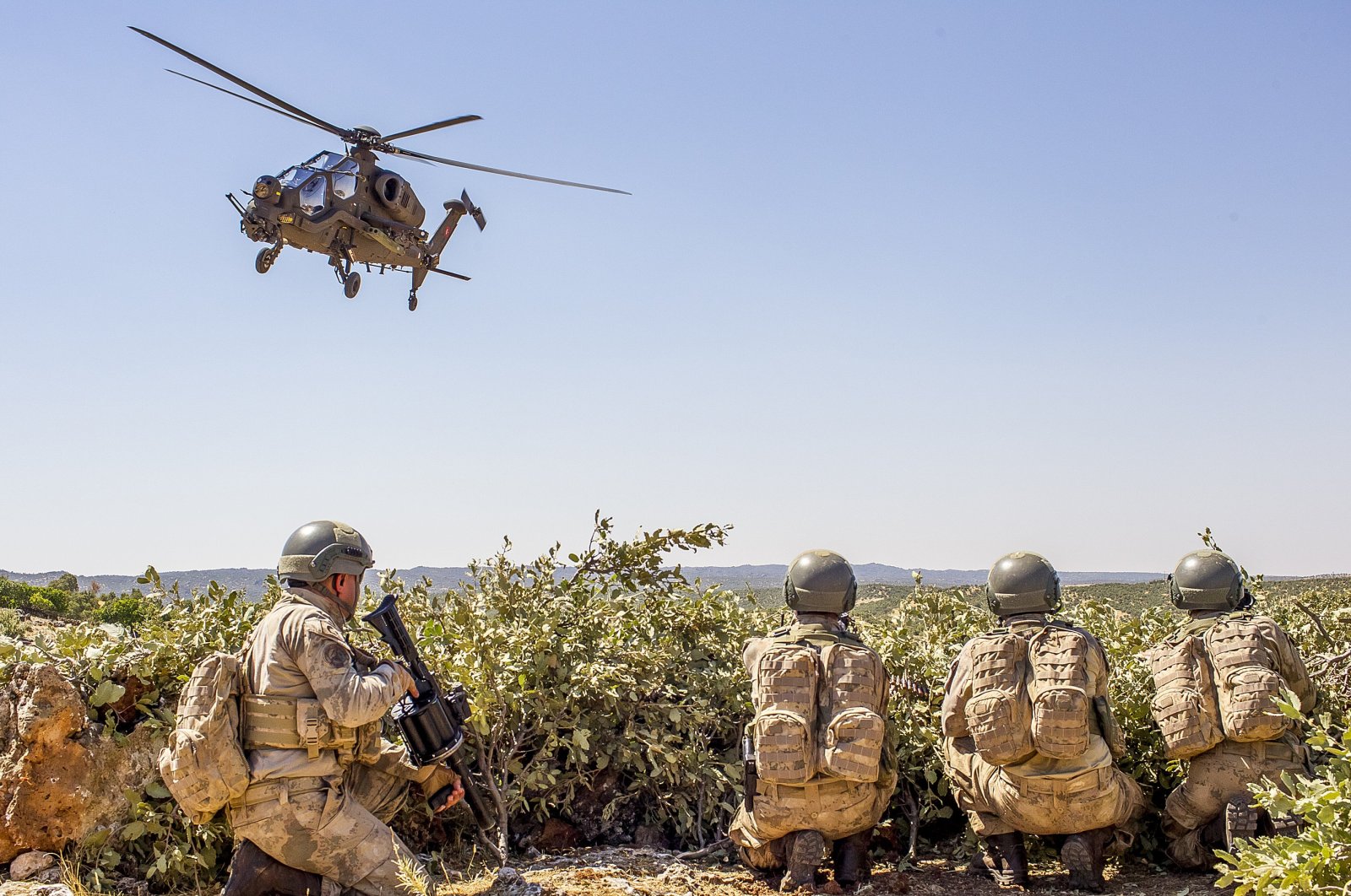 Turkish security forces take part in Operation Kıran in the Bagok rural area in Mardin province on Aug. 28, 2019 (DHA File Photo)
