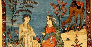 Azerbaijani folk art based on the Layla and Majnun story. 