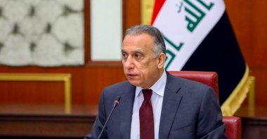 Iraqi Prime Minister Mustafa al-Kadhimi chairs the ministerial meeting of the new Iraqi cabinet, Baghdad, May 9, 2020. (AFP Photo)