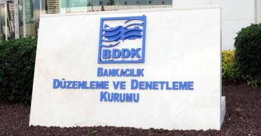 The logo of the Banking Regulation and Supervision Agency (BDDK) is seen at the provincial headquarters in Istanbul, Turkey, Jan. 23, 2017. (File Photo)