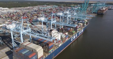 A container ship is unloaded at the Virginia International Gateway terminal in Norfolk, Virginia, U.S., May 10, 2019. (AP Photo)