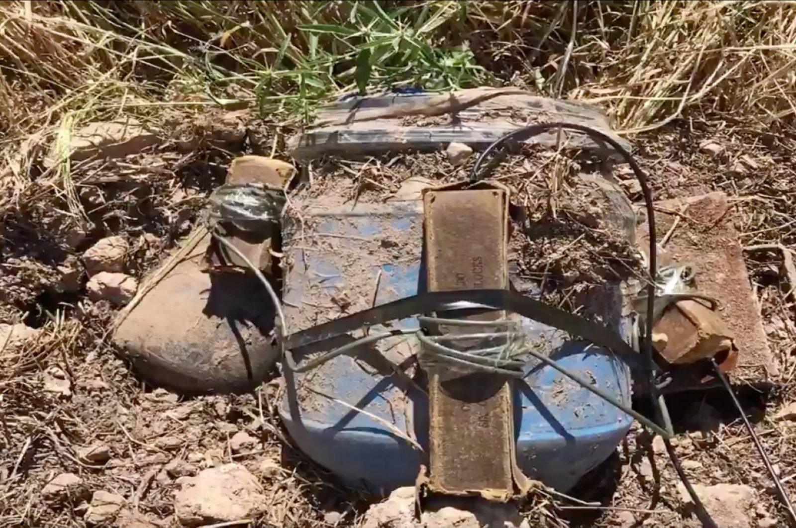 Explosives planted by the YPG/PKK terror group were seized in an area falling inside the region delineated as part of Turkey's Operation Peace Spring in northern Syria, May 11, 2020. (AA Photo)
