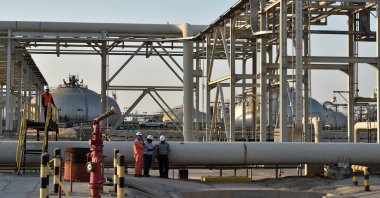A partial view of Saudi Aramco's Abqaiq oil processing plant, Eastern Province, Saudi Arabia, Sept. 20, 2019. (AFP Photo)