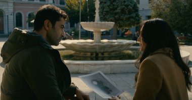 In this scene from "Alef," Yaşar Turan (R) tells about antique dervish mirror and Qalandars to detective Kemal.