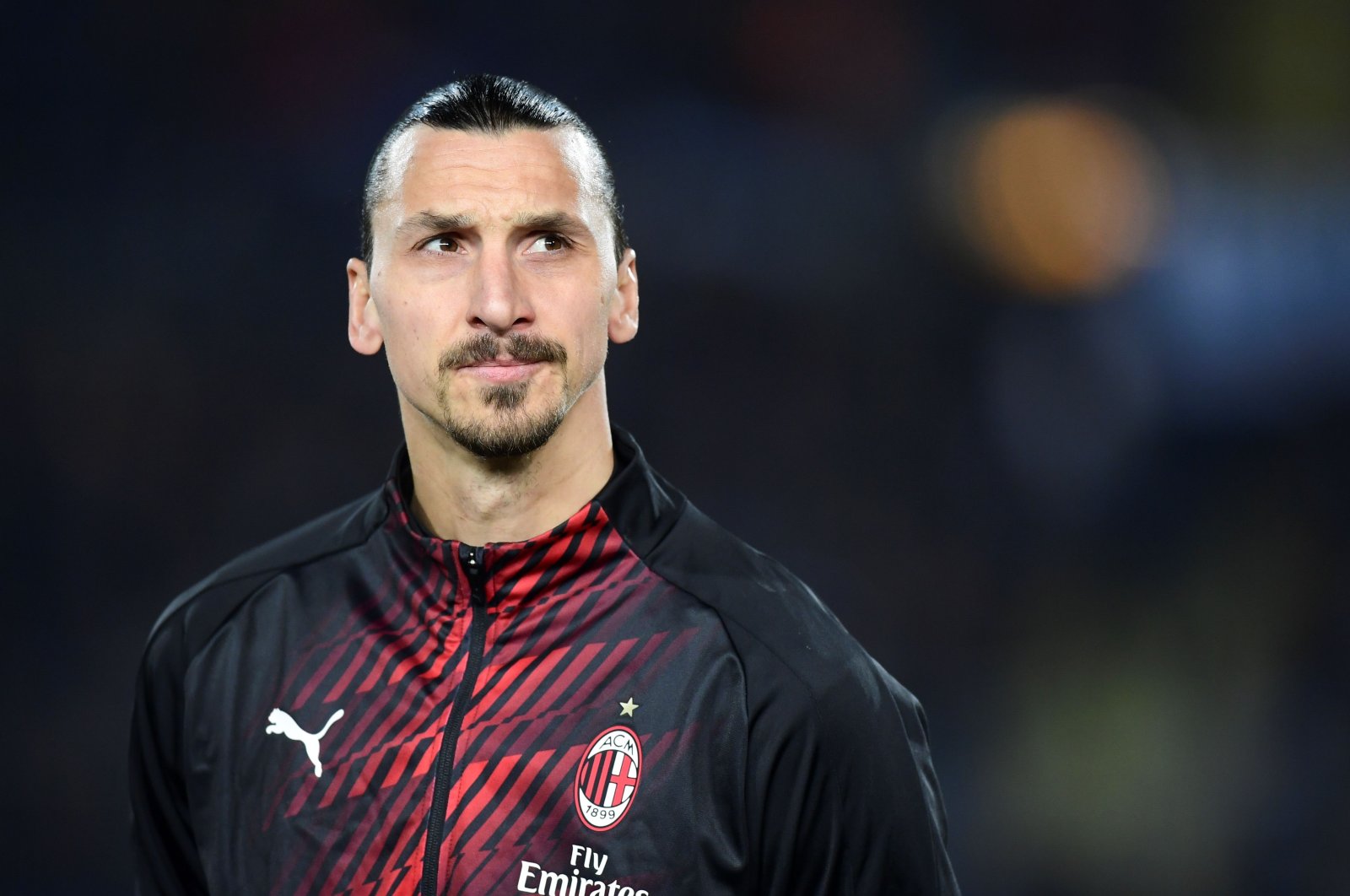 Zlatan Ibrahimovic during a Serie match in Brescia, Italy, Jan. 24, 2020. (AFP Photo)