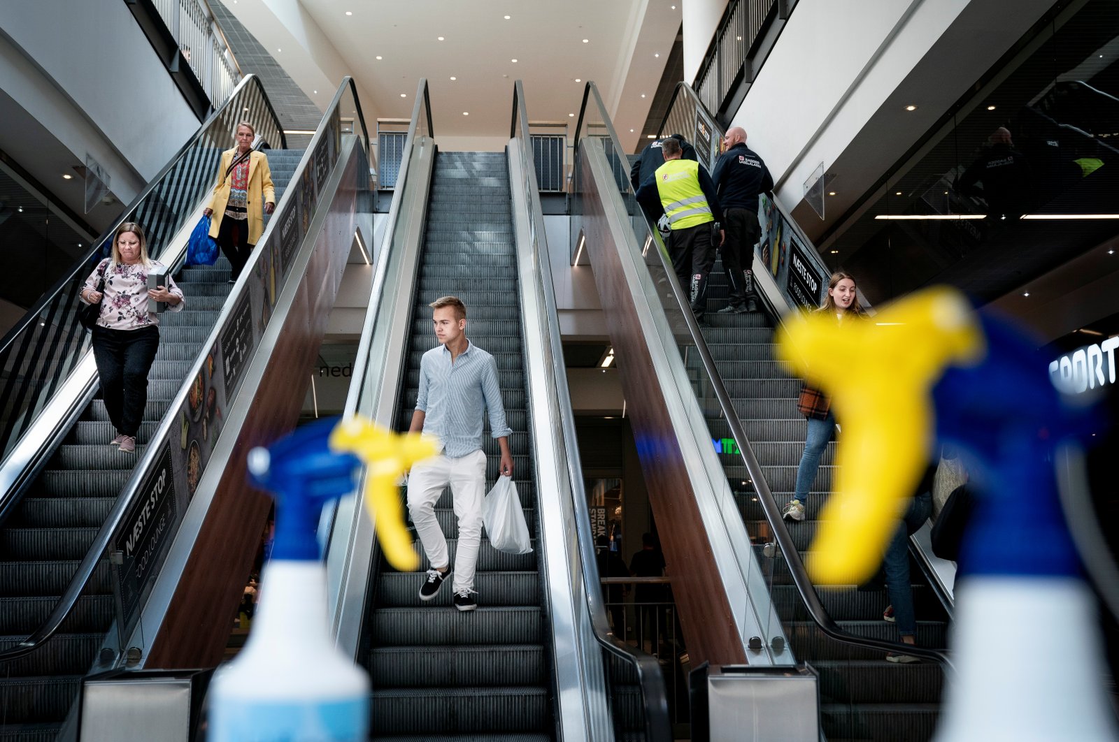 The first customers return to a shopping center, Copenhagen, Denmark, May 11, 2020. (Reuters Photo)