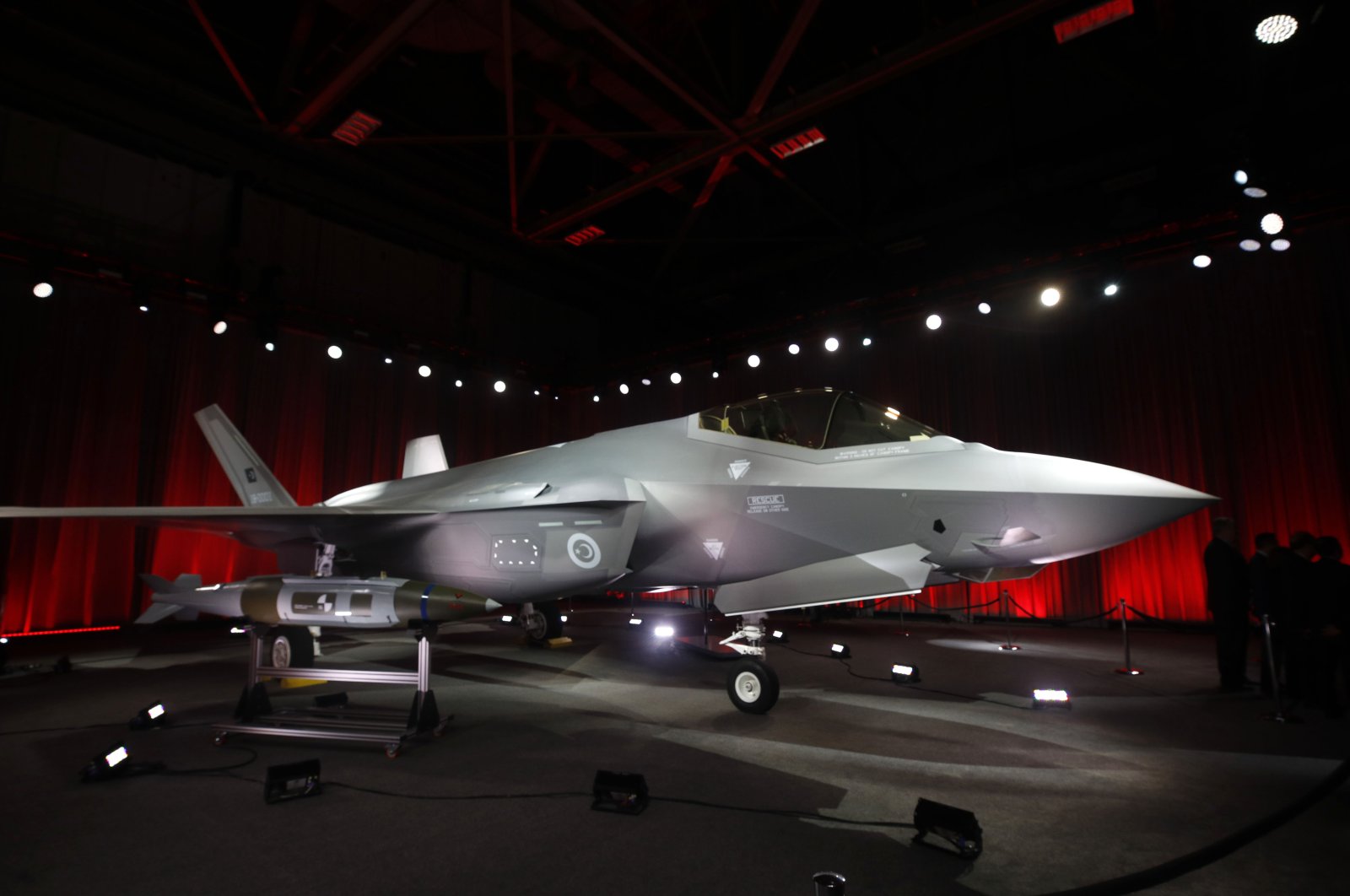 An F-35 fighter jet is seen as Turkey takes delivery of its first F-35 fighter jet with a ceremony at the Lockheed Martin in Forth Worth, Texas, U.S., June 21, 2018. (AA Photo)