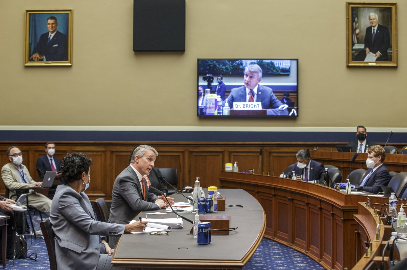 Dr. Richard Bright, former director of the Biomedical Advanced Research and Development Authority, testifies before a House Energy and Commerce Subcommittee on Health hearing to discuss protecting scientific integrity in response to the coronavirus outbreak on Capitol Hill, Washington, D.C., May 14, 2020. (AP Photo)