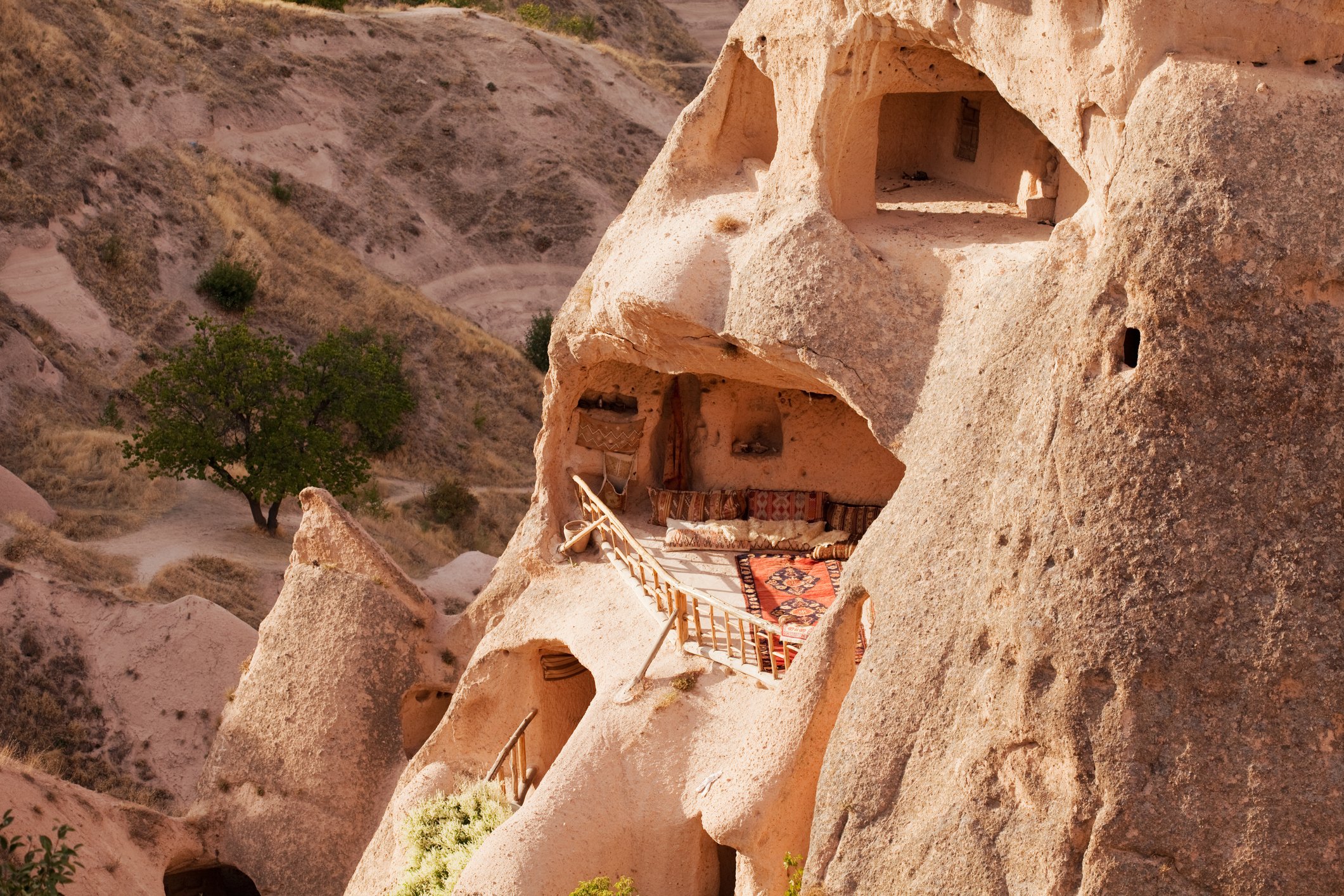You can even stay inside the caves of fairy chimneys. (iStock Photo)