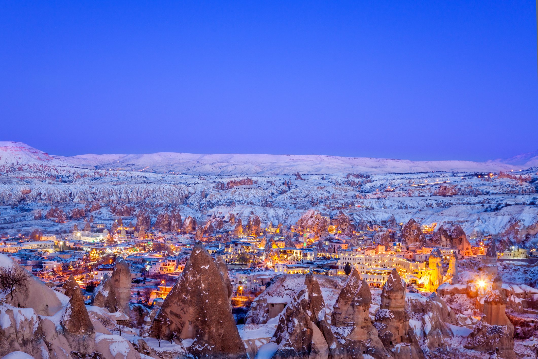 Cappadocia also looks magical under a blanket of snow in the winter. (iStock Photo)