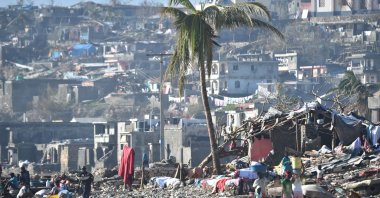 Areas of Jeremie, Haiti, destroyed by Hurricane Matthew are seen on Oct. 8, 2016. (AFP Photo)