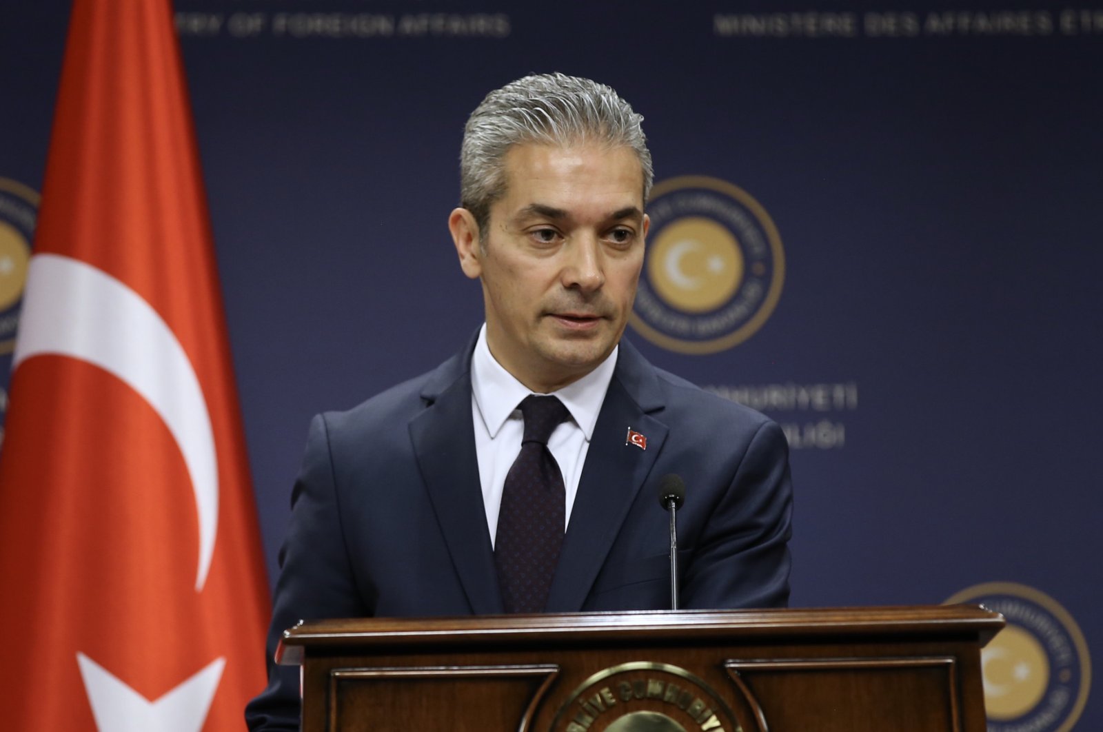 Foreign Ministry spokesperson Hami Aksoy. (AA)
