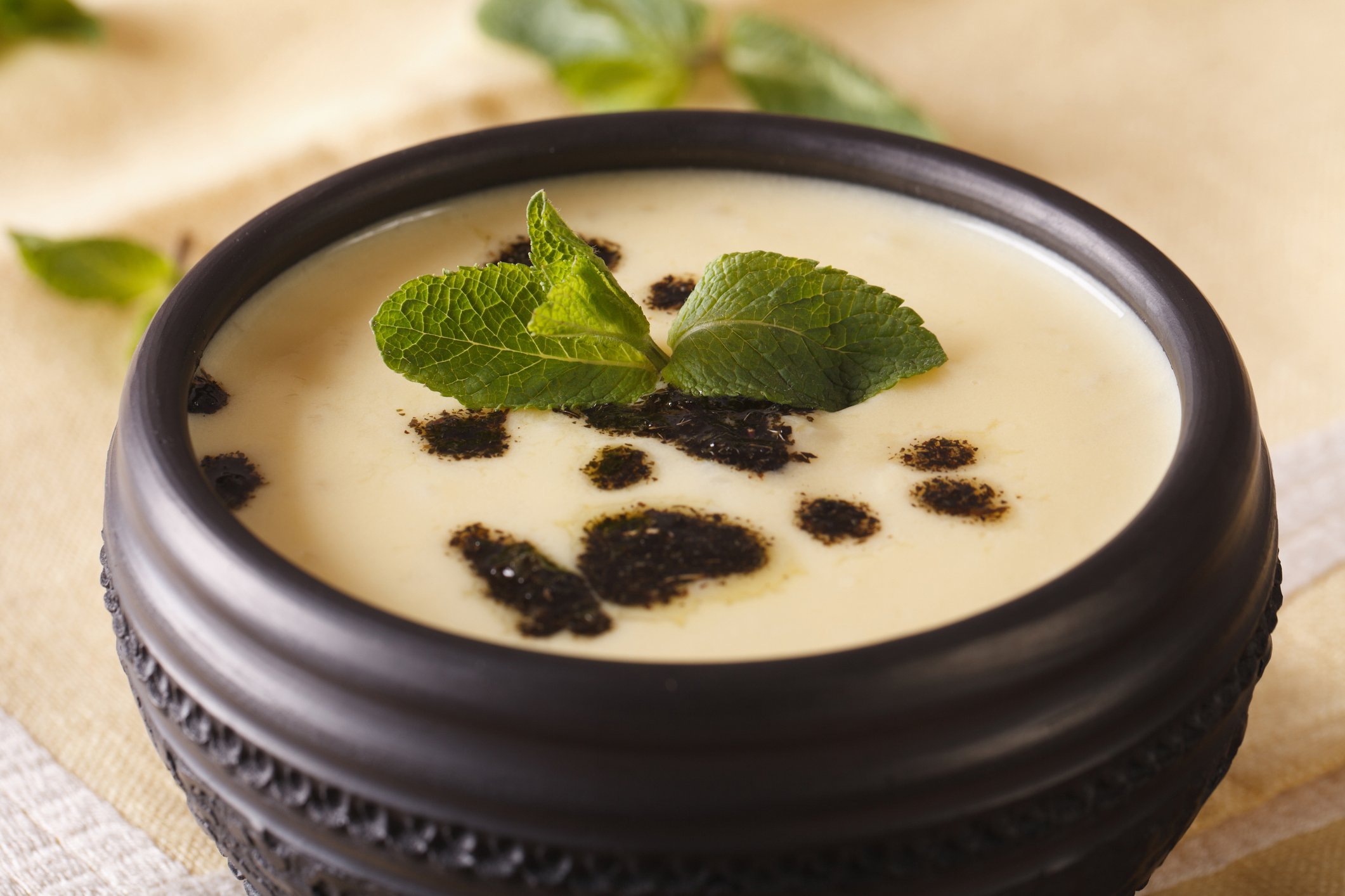 Add a bit of fresh or dried mint to this flour soup to give it some extra flavor. (iStock Photo)