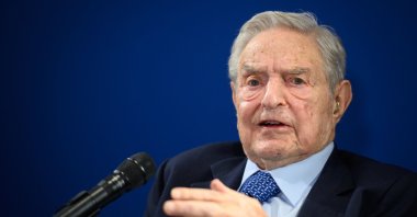 U.S. investor and philanthropist George Soros delivers a speech on the sideline of the World Economic Forum's (WEF) annual meeting in Davos, Switzerland, Jan. 23, 2020. (AFP Photo)