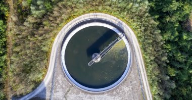 An aerial view of a sewage treatment plant in Bavaria, Germany. (iStock Photo)