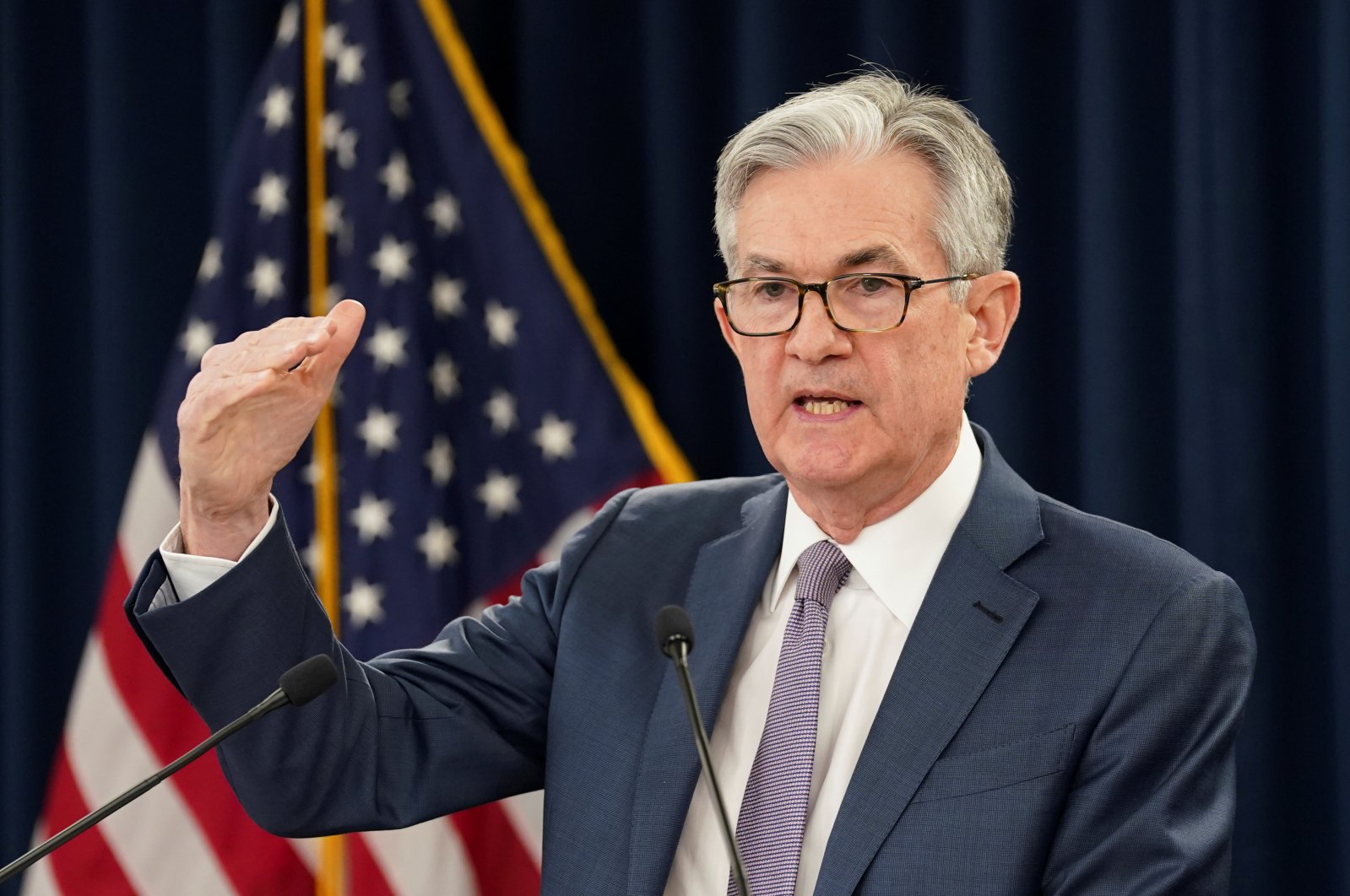 U.S. Federal Reserve Chairman Jerome Powell speaks to reporters during a news conference in Washington, D.C., U.S., March 3, 2020. (Reuters Photo)