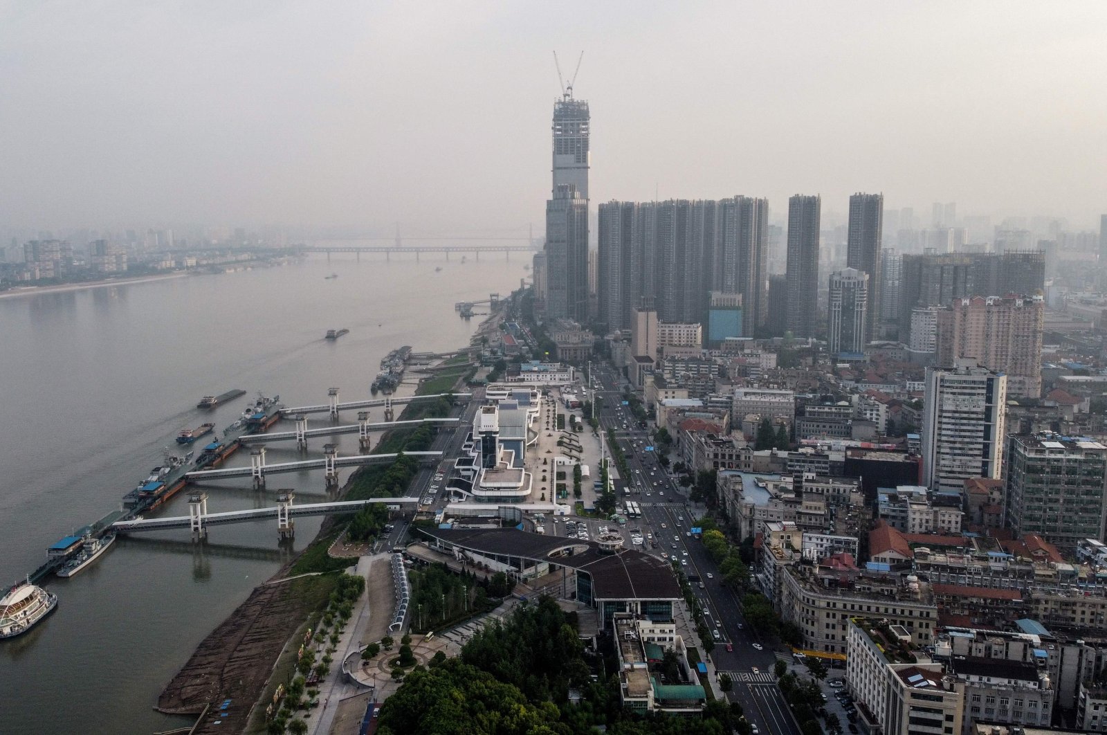 An aerial view shows the city of Wuhan, central Hubei province, China, May 15, 2020. (AFP Photo)