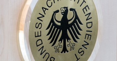 The logo of Germany's Federal Intelligence Service, the Bundesnachrichtendienst, is seen in this undated file photo.