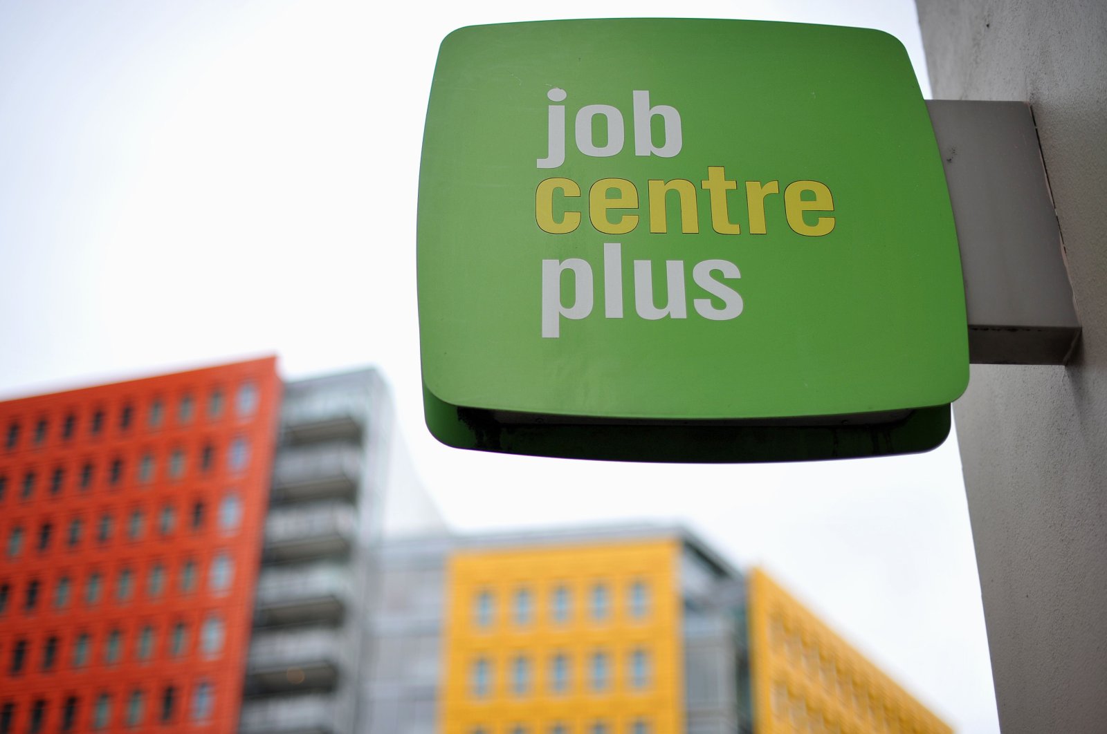A Job Centre Plus sign is pictured in central London, England, Oct. 12, 2011. (AFP Photo)