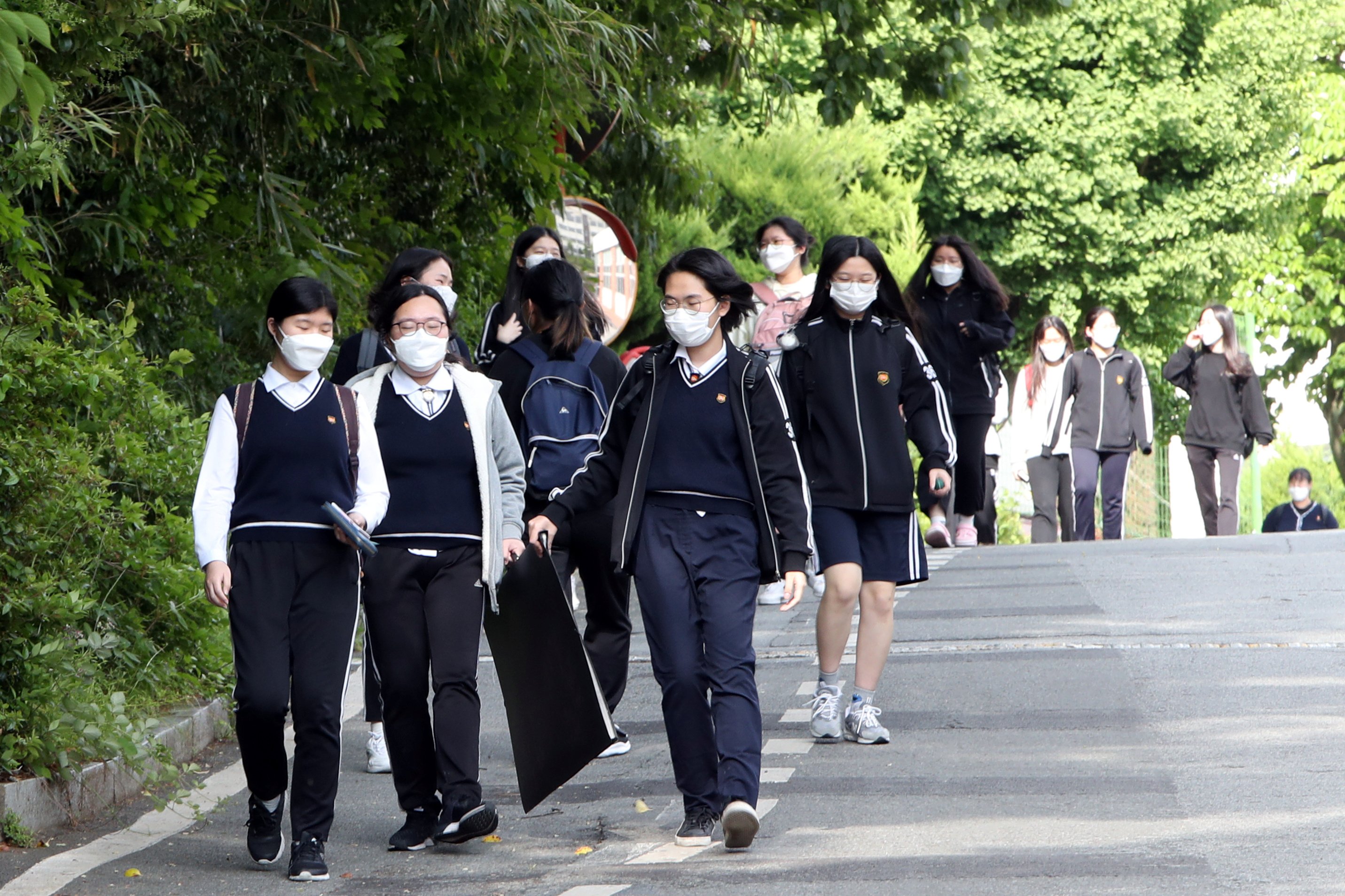 south korean high school students