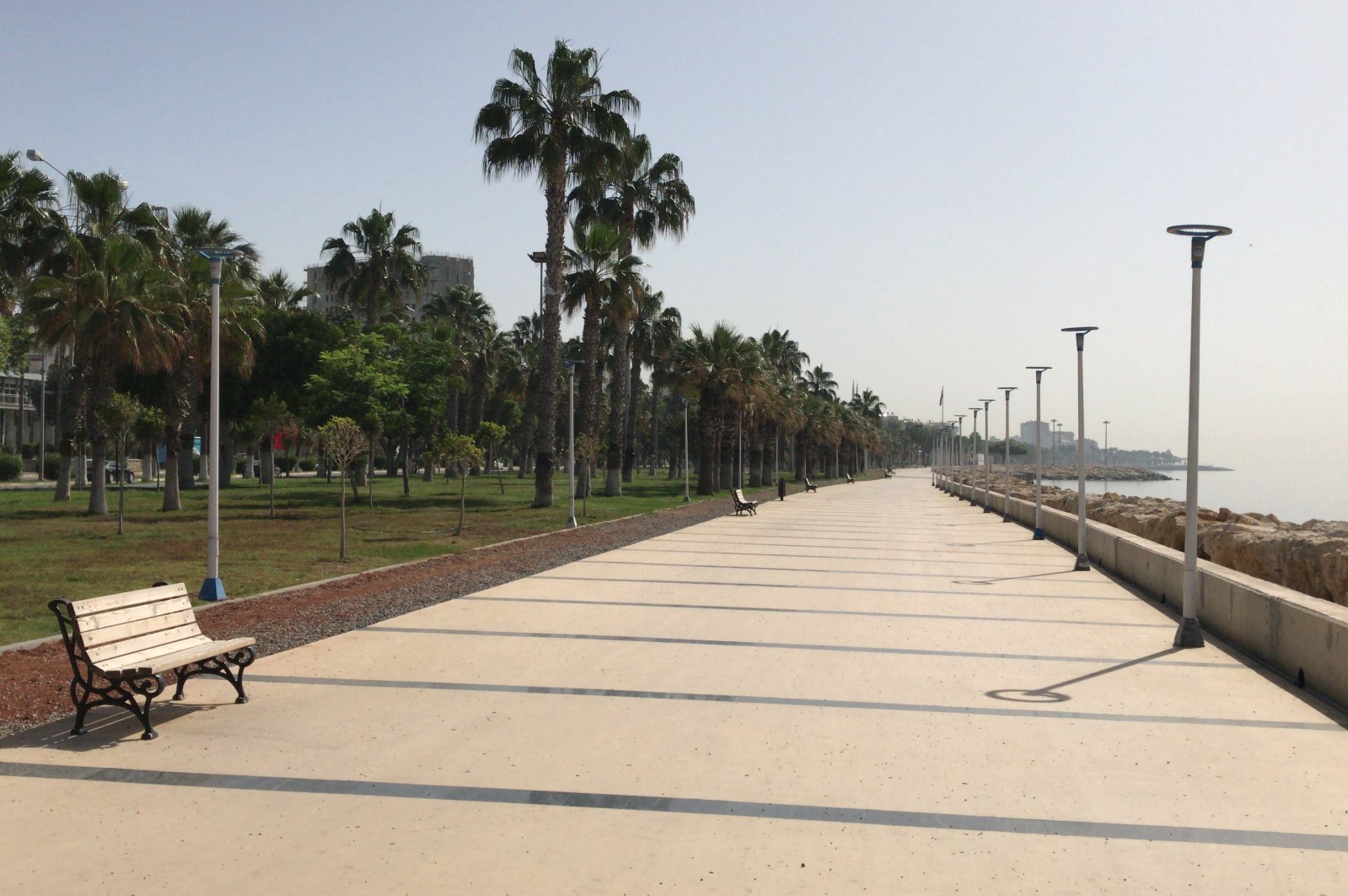 Streets and seaside of southern province of Mersin has been nearly empty due to the pandemic (AA Photo)