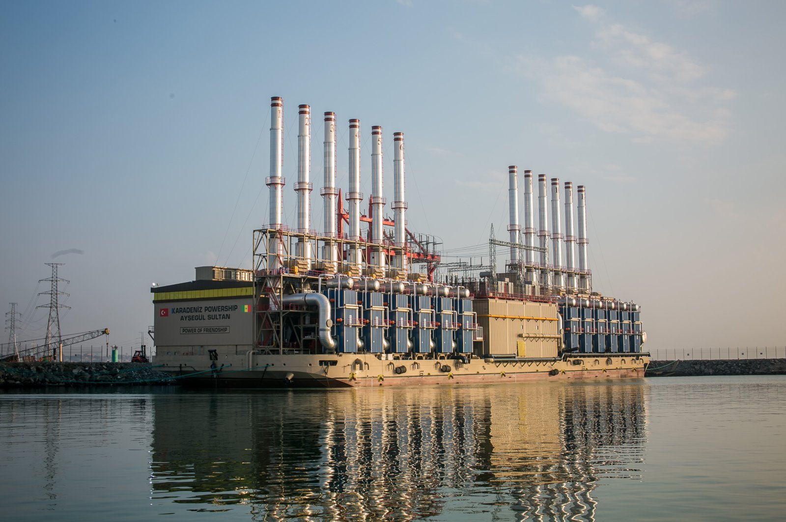 Karpowership's 235-megawatt-capacity powership, Ayşegül Sultan, was sent to Senegal to meet 15% of country's electricity needs. (Karpowership via AA)