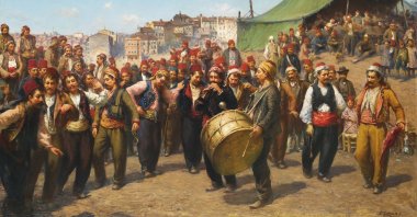 Italian painter Fausto Zonaro's "Bayram" shows the joy the festivities inspire among the people.