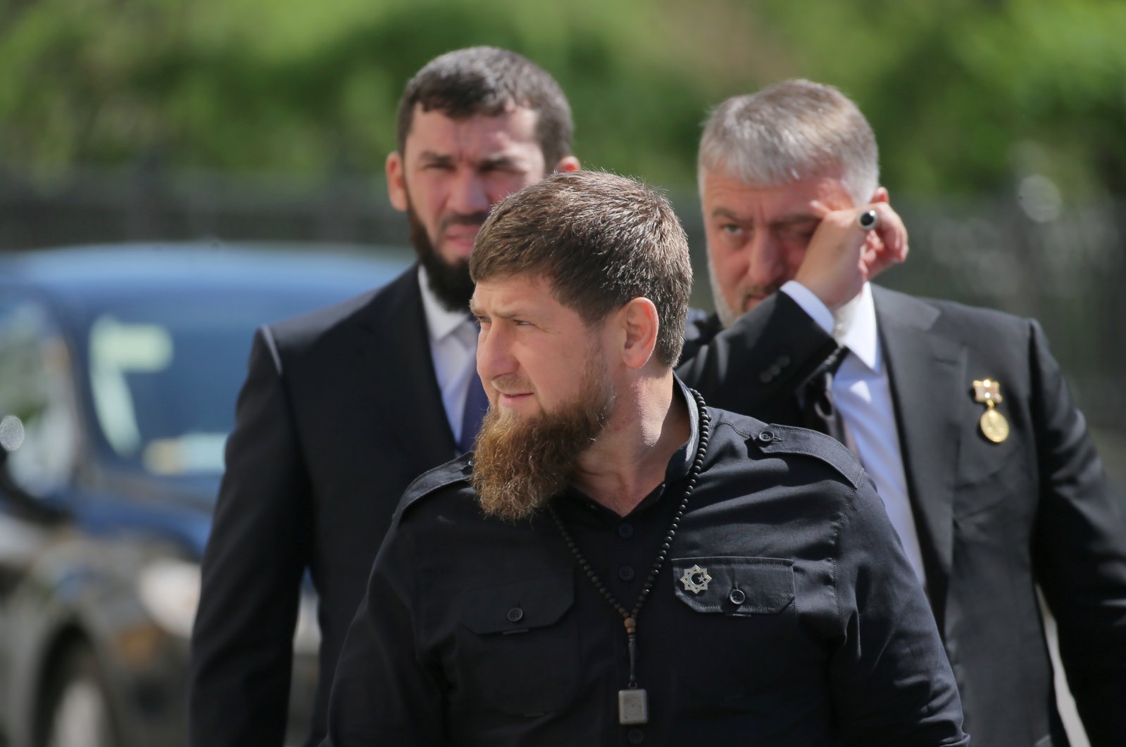 Head of the Chechen Republic Ramzan Kadyrov (front) walks before a ceremony inaugurating Vladimir Putin as president of Russia at the Kremlin in Moscow, Russia, May 7, 2018. (Reuters File Photo)
