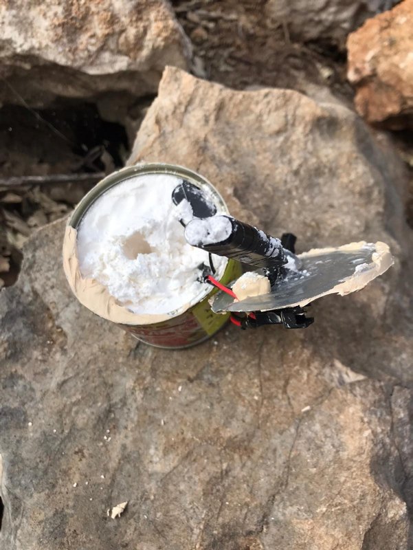 An explosive device made up of pentaerythritol tetranitrate (PETN) is pictured after being seized by security forces following an operation in Diyarbakır, southeastern Turkey. (IHA Photo)