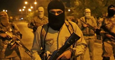 A screengrab from a video released through the Daesh terrorist group's Amaq news agency supposedly shows terrorists in Iraq's Mosul. (File Photo)