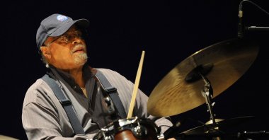 U.S. drummer Jimmy Cobb performs during the 47th Heineken Jazzaldia, in the northern Spanish city of San Sebastian, July 20, 2012. (AFP Photo)