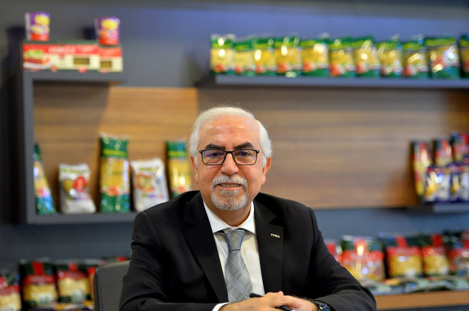 Abdülkadir Külahçıoğlu, the chairman of Pasta Industrialists Association of Turkey (TMSD), spoke to Anadolu Agency about the sector's export performance on May 24, 2020. (AA Photo)