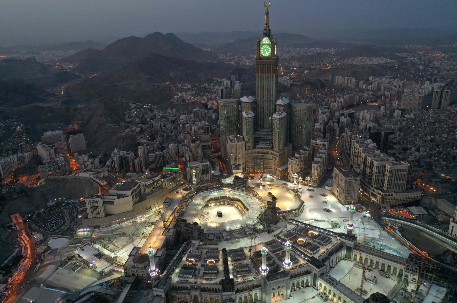 Mecca at night Photograph by Essam Al Hedek