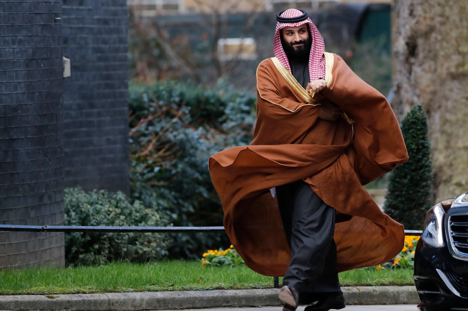 This March 07, 2018, file photo shows Saudi Arabia's Crown Prince Mohammed bin Salman arriving for talks at the British Prime Minister's office at 10 Downing Street, in London. (AFP Photo)