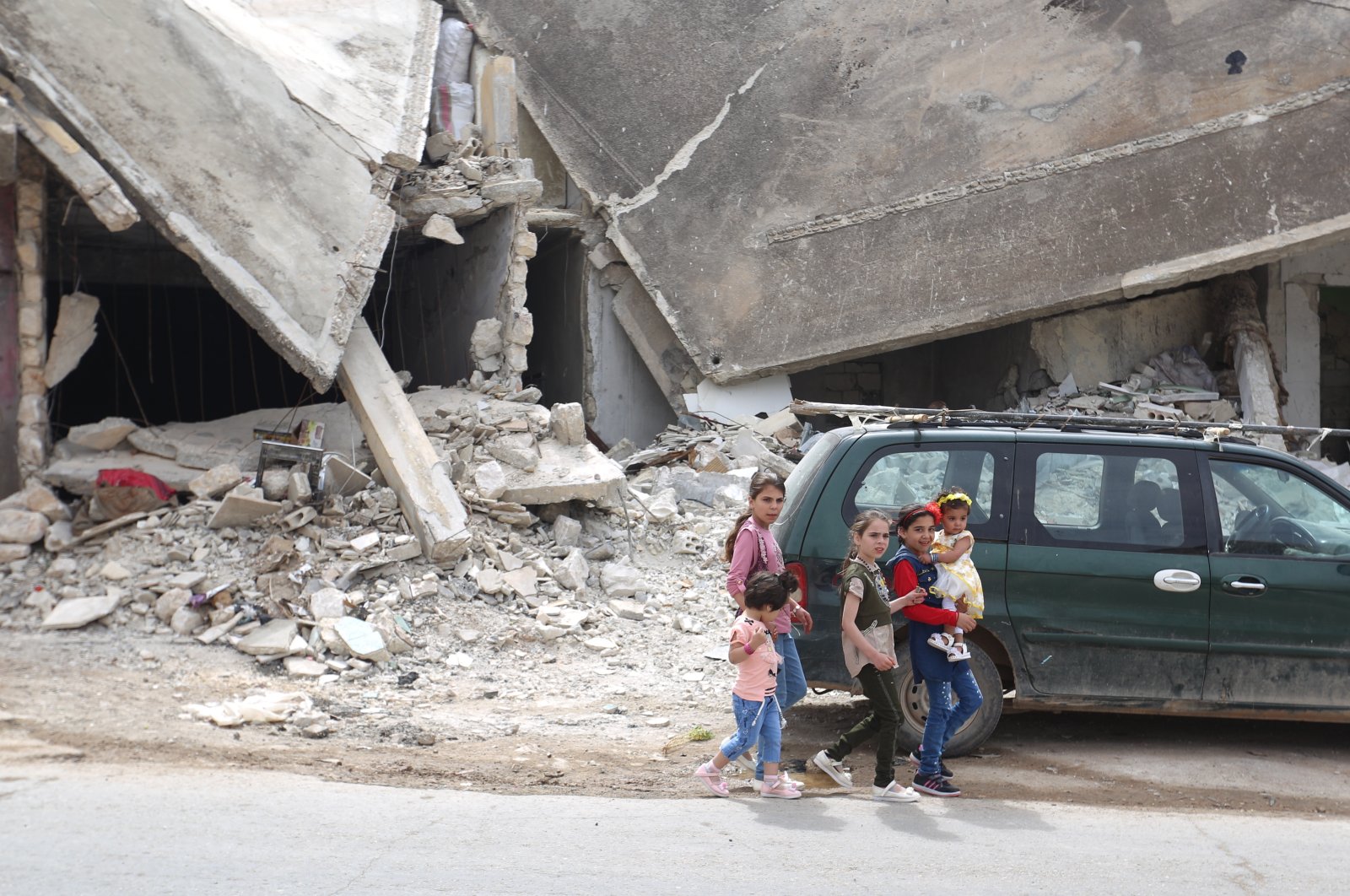 Civilians in the Ariha district now live in a relatively secure environment since the cease-fire in northwestern Idlib, Syria, May 25, 2020 (AA Photo)