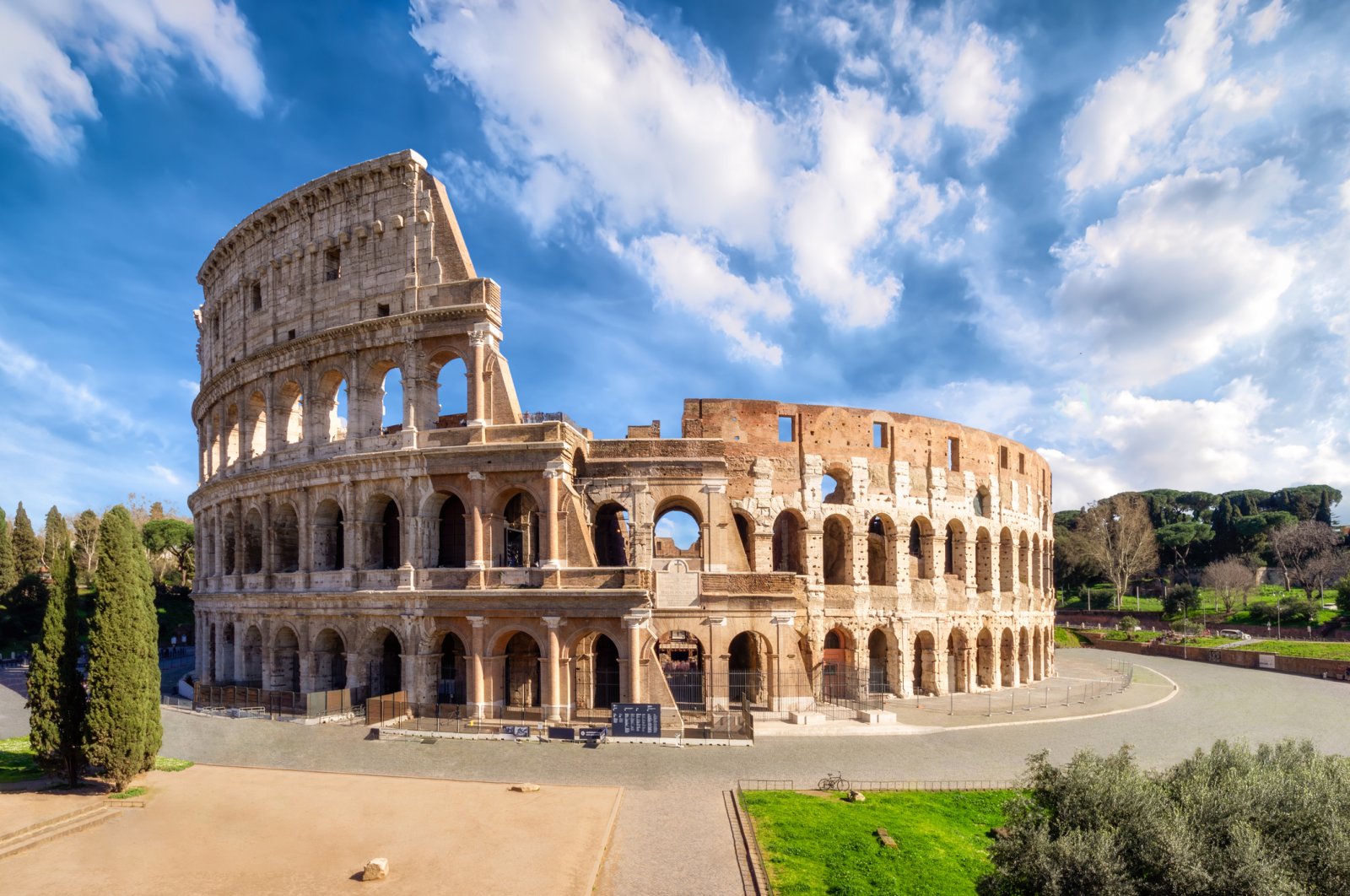 An undated photo showing The Colosseum in Rome without people in the morning hours. (iStock Photo)