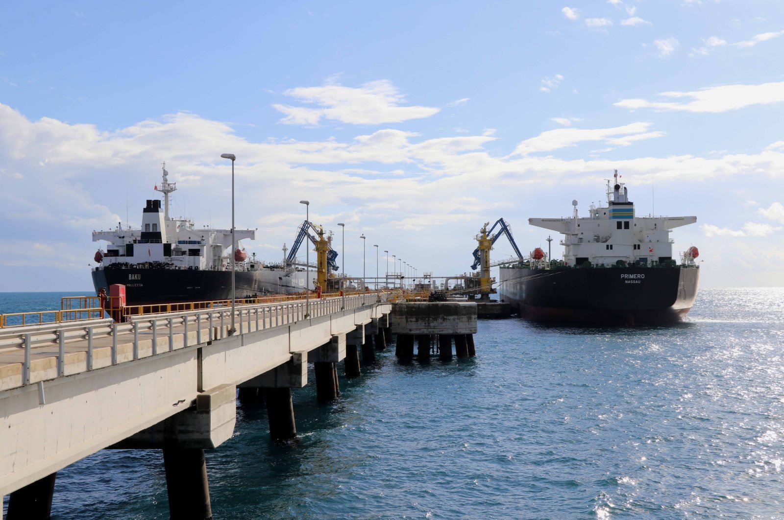 The BTC pipeline delivered 3.4 billion barrels of crude oil shipped from the marine terminal at Ceyhan in southern Turkey's Adana in 14 years. ( BOTAS Internatıonal via AA)