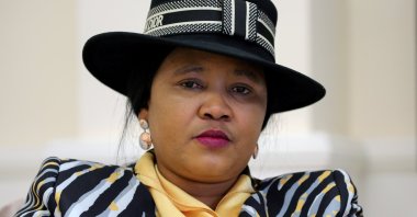 Maesaiah Thabane, wife of Lesotho's former prime minister Thomas Thabane poses for a photograph at the State House in Maseru, Lesotho, Feb. 18, 2020. (Reuters Photo)