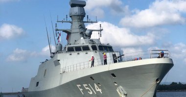 TCG Kınalıada, the 4th vessel produced as part of the MİLGEM project seen in this file photo from Oct. 1, 2019. (AA Photo)